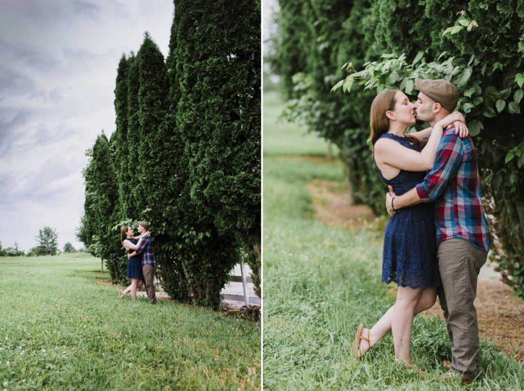 Warwick Winery NY Engagement Session NJ Wine Picnic Blanket Love Cute Sweet Apple Orchard Kiss Open Sky