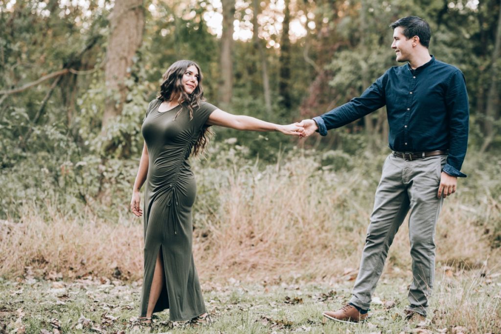 couple dancing trees deserted village of feltville watchung reservation mountainsidenj newprovidencenj autumn fall​engagement session rustic​ ​wedding​ ​ 