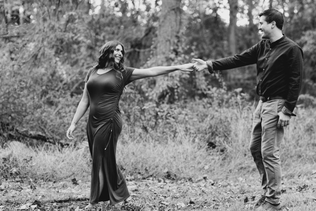 dancing black and white trees deserted village of feltville watchung reservation mountainsidenj newprovidencenj autumn fall​engagement session rustic​ ​wedding​ ​ ​​