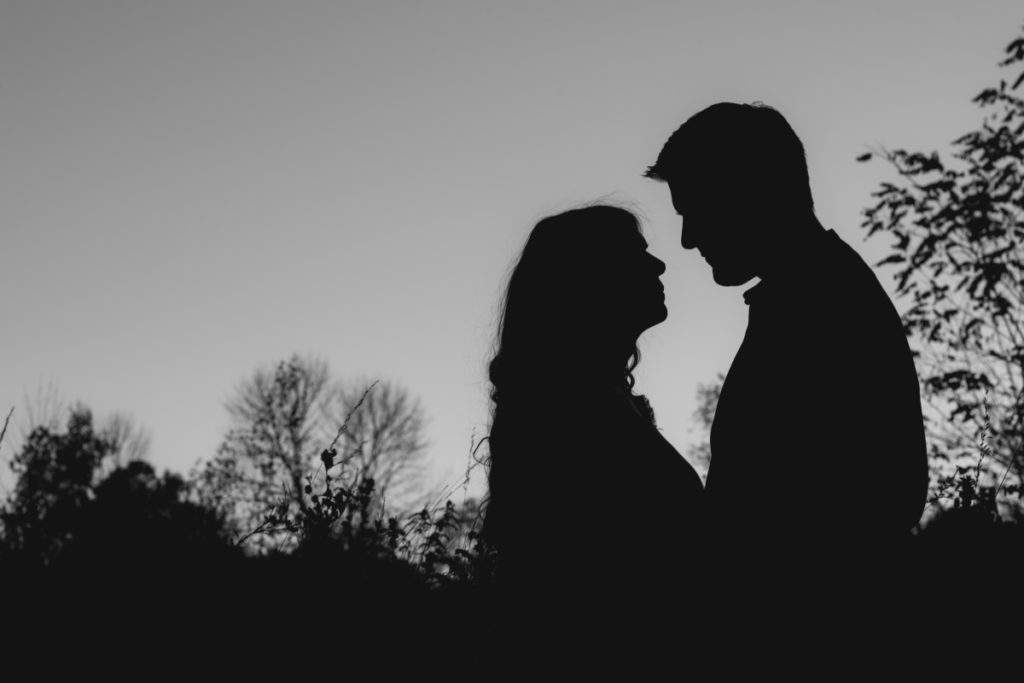 black and white silhouette deserted village of feltville watchung reservation mountainsidenj newprovidencenj autumn fall​engagement session rustic​ ​wedding​ ​ ​​