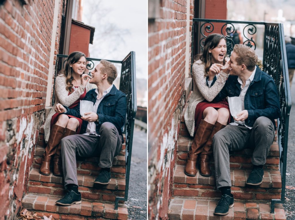 donuts cute cozy ​ lambertville nj & new hope pa​ ​pennsylvania engagement session peddler's village she said yes how they asked wedding east coast photographers love story new jersey montclair bloomfield bloomfield local pinterest vintage the knot nj wedding photographer wedding style love greenweddingshoes junebugweddings
