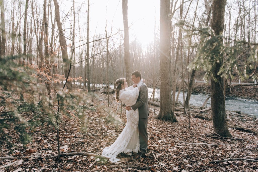 bride and room sunset woods bride and groom first look bridge river happy candid ​David's Country Inn January Wedding Stephen's State Park Winter time wedding east coast photographers love story new jersey montclair bloomfield bloomfield local pinterest vintage the knot nj wedding photographer wedding style love greenweddingshoes junebugweddings engagement session she said yes how they asked