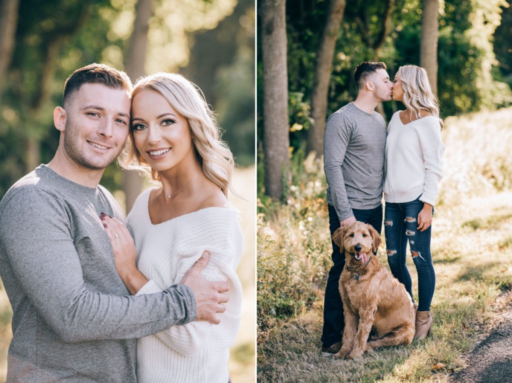 engagement session Hartshorne Woods Park Rocky Point Trail wedding east coast photographers love story new jersey the knot nj wedding photographer wedding style love greenweddingshoes junebugweddings she said yes how they asked beach hiking trail meadow Navesink River Atlantic Highlands