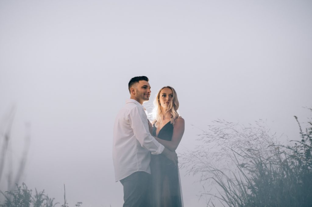 engagement session Hartshorne Woods Park Rocky Point Trail wedding east coast photographers love story new jersey the knot nj wedding photographer wedding style love greenweddingshoes junebugweddings she said yes how they asked beach hiking trail meadow Navesink River Atlantic Highlands