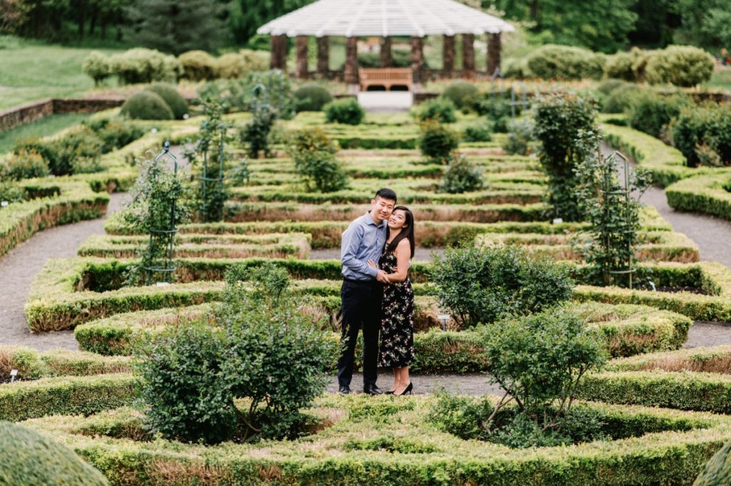 deep cut gardens middletown nj south jersey engagement session spring cherry blossoms