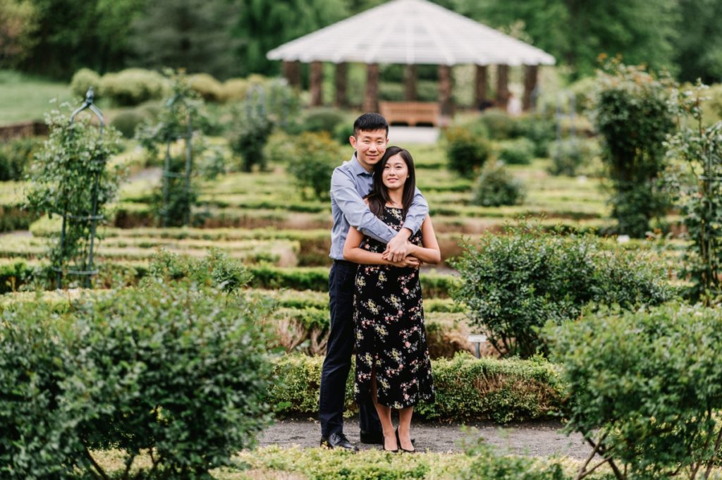 deep cut gardens middletown nj south jersey engagement session spring cherry blossoms