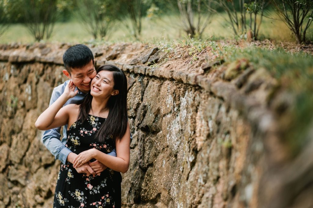 deep cut gardens middletown nj south jersey engagement session spring cherry blossoms