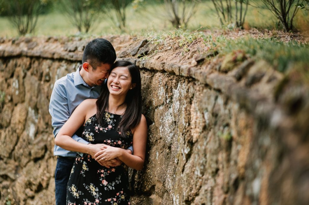 deep cut gardens middletown nj south jersey engagement session spring cherry blossoms