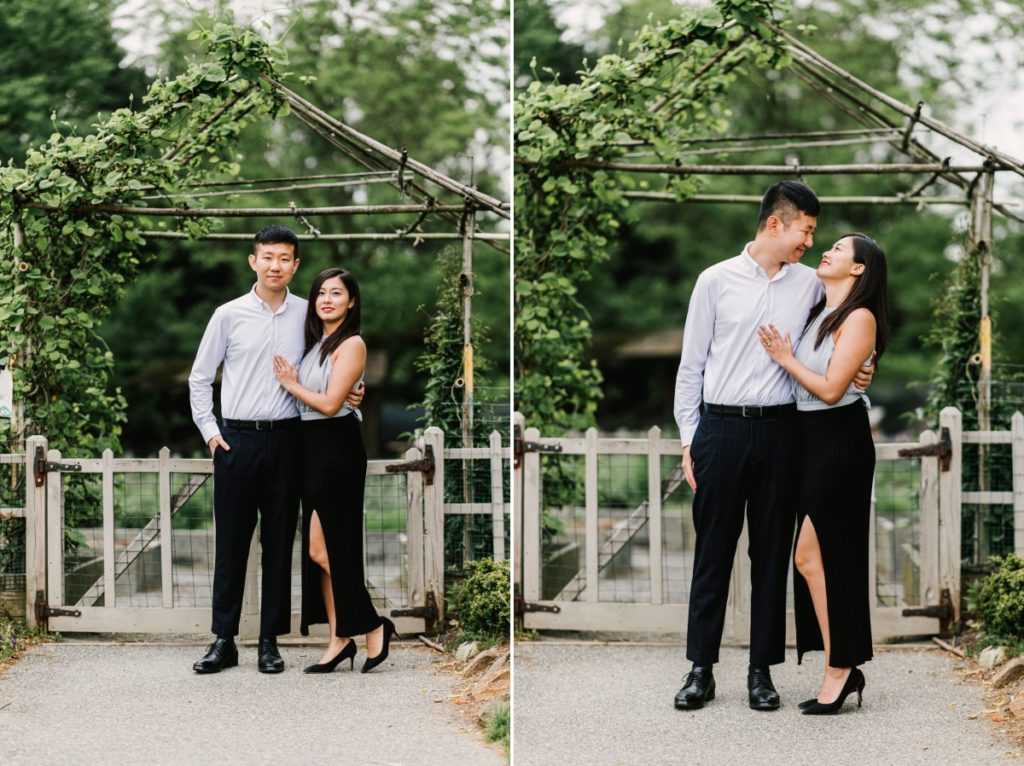 deep cut gardens middletown nj south jersey engagement session spring cherry blossoms