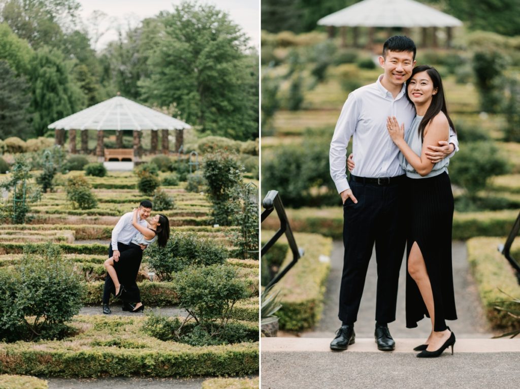 deep cut gardens middletown nj south jersey engagement session spring cherry blossoms