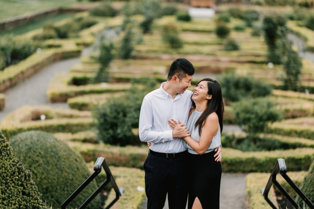 deep cut gardens middletown nj south jersey engagement session spring cherry blossoms