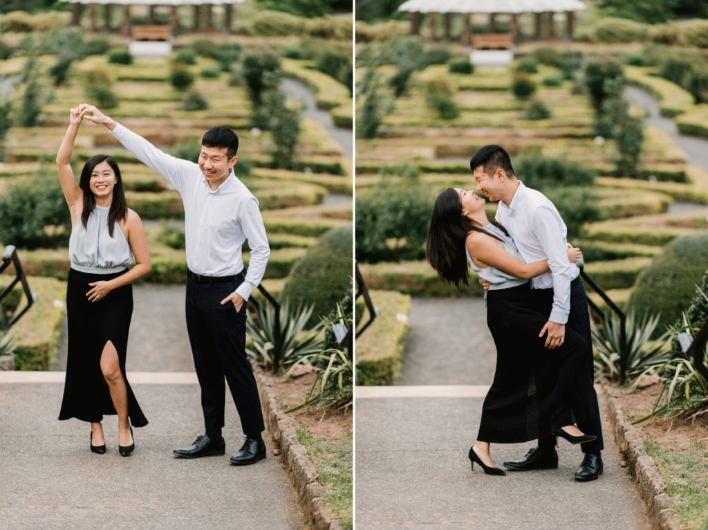 deep cut gardens middletown nj south jersey engagement session spring cherry blossoms