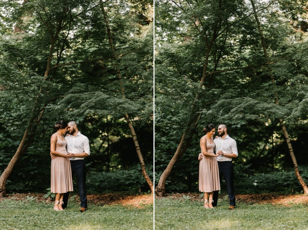 laurelwood arboretum wayne nj engagement session summer july