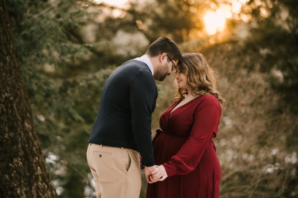 laurelwood arboretum maternity session winter wayne new jersey