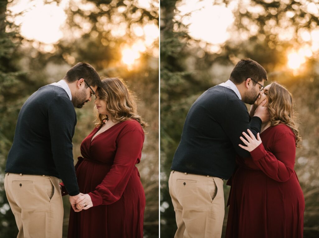 laurelwood arboretum maternity session winter wayne new jersey