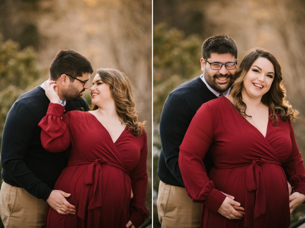 laurelwood arboretum maternity session winter wayne new jersey