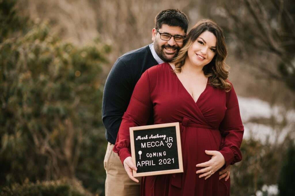 laurelwood arboretum maternity session winter wayne new jersey