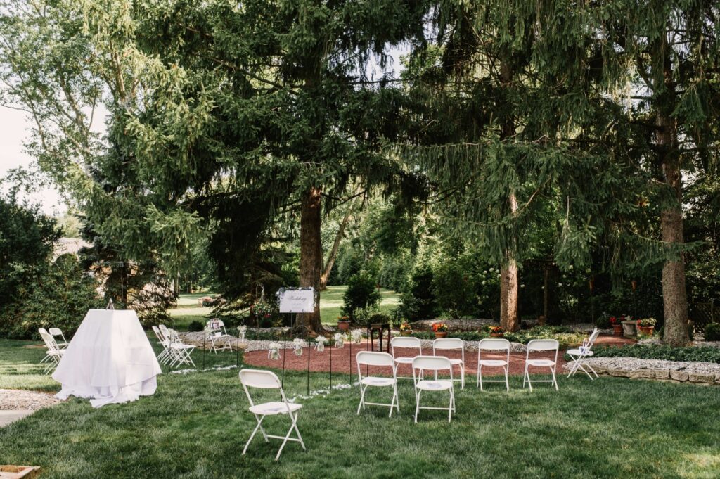 Robbinsville NJ backyard ceremony covid wedding microwedding elopement
