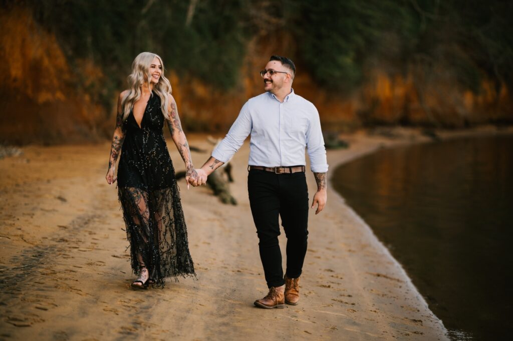 hartshorne woods park navesink river atlantic highlands nj engagement tattoos selfie leslie lock and shade moody session