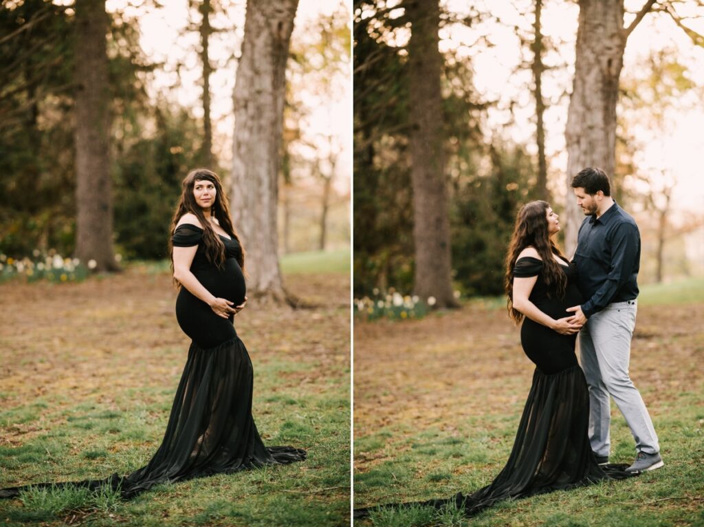 dramatic moody maternity session game of thrones crown amaroq design skylands manor ringwood nj north jersey baby bump pregnant