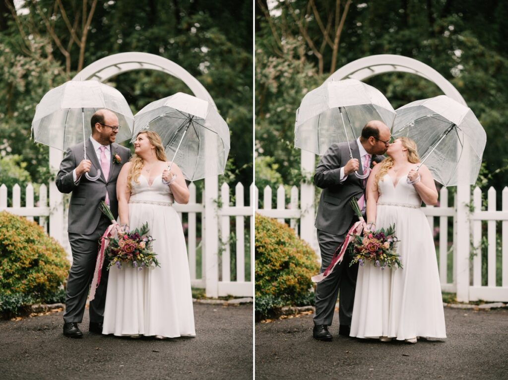 spring backyard covid wedding bloomfield montclair nj watsessing park rainy day wedding
