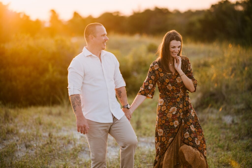 Sunrise engagement session on the beach of Asbury Park, New Jersey