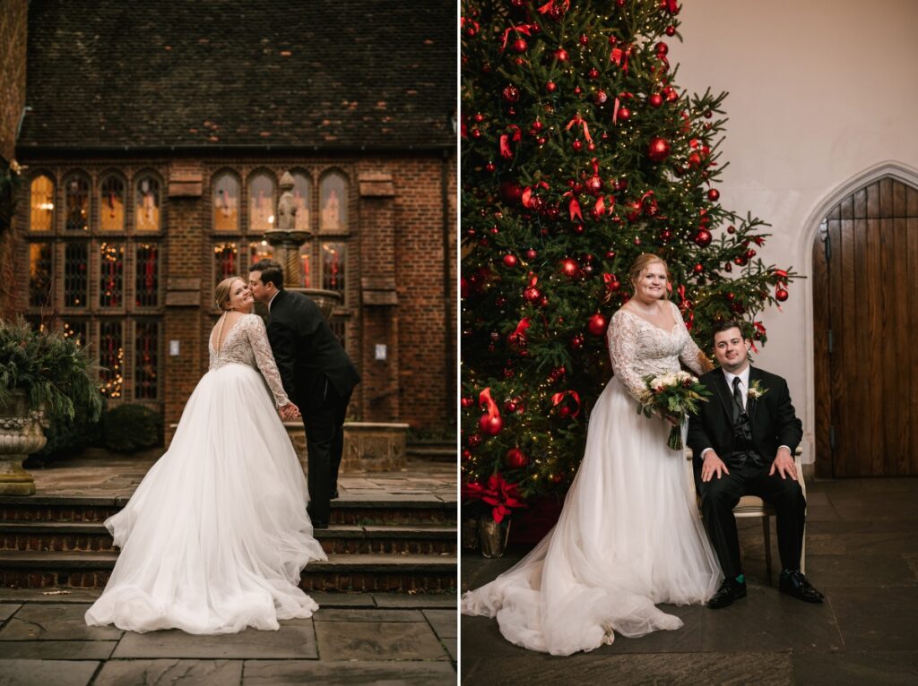 Historic Aldie Mansion Wedding in Doylestown, Pennsylvania Maggie Sottero Seng Couture Revelry Men’s Wearhouse Christmas