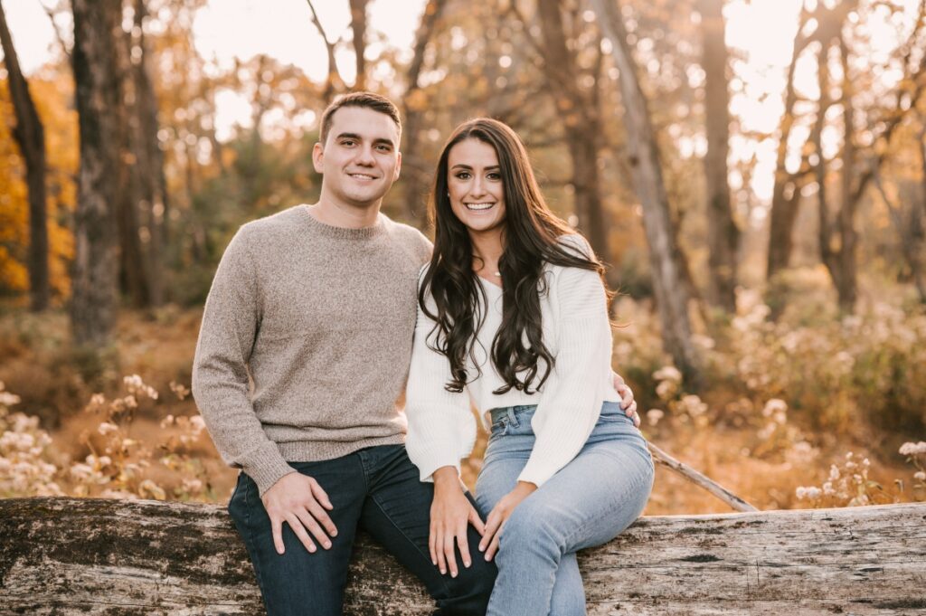 Jockey Hollow October Engagement Session in Morristown New Jersey Morris County Parks Fall Autumn
