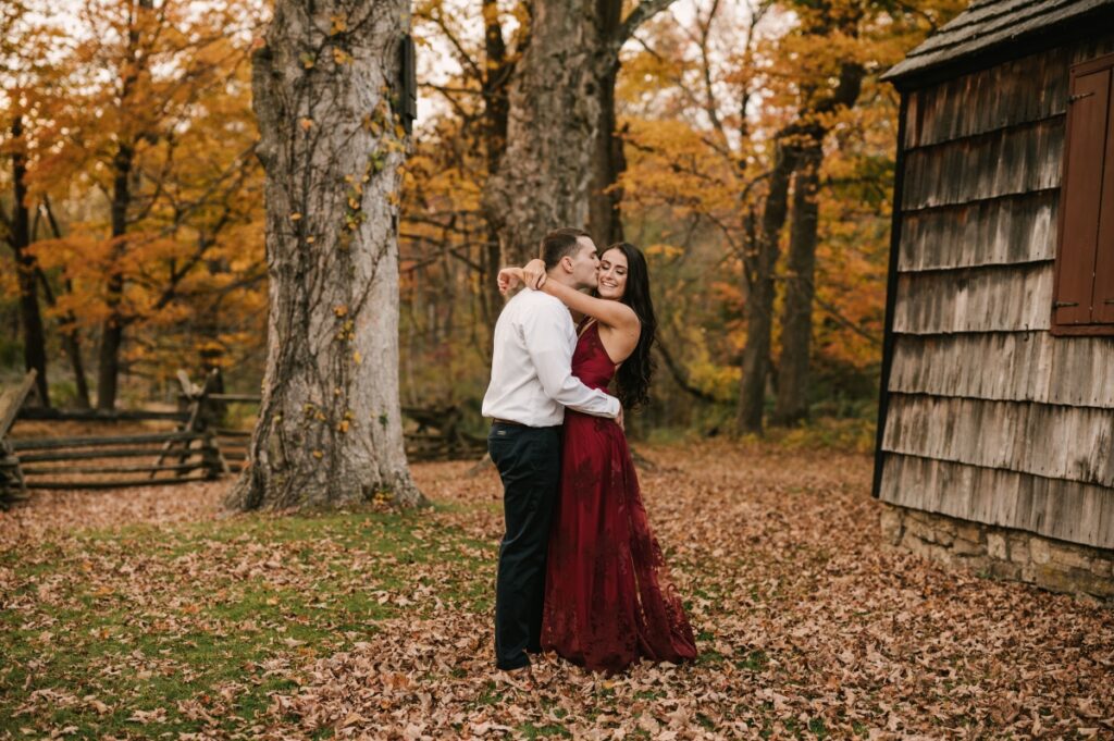Jockey Hollow October Engagement Session in Morristown New Jersey Morris County Parks Fall Autumn