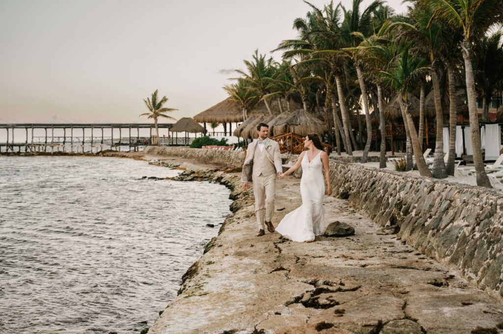 Mexico Destination Wedding El Dorado Seaside Suites by Karisma Tulum Cancun Quintana Roo Puerto Venturas Pronovias Birdy Grey Lomas Travel Beach Wedding Tropical Wedding