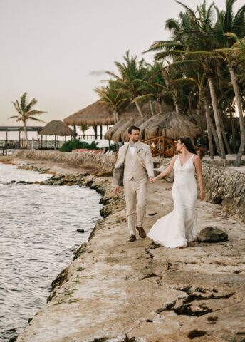 Mexico Destination Wedding El Dorado Seaside Suites by Karisma Tulum Cancun Quintana Roo Puerto Venturas Pronovias Birdy Grey Lomas Travel Beach Wedding Tropical Wedding