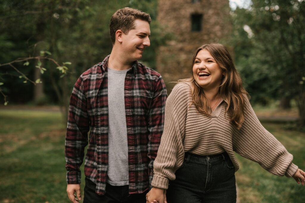 Fall Cross Estate Gardens Engagement Session