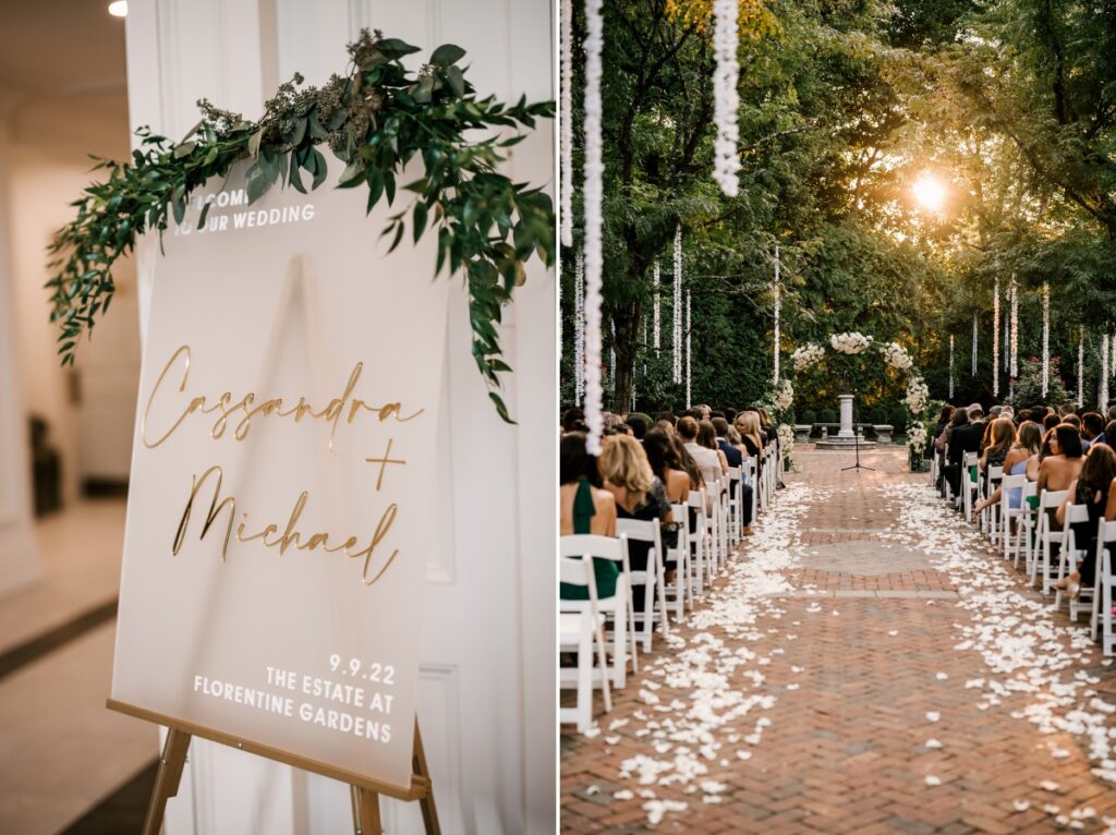 September Wedding at The Estate at Florentine Gardens Carol Hannah Dessy Group Bella Bridesmaids The Clothing Center