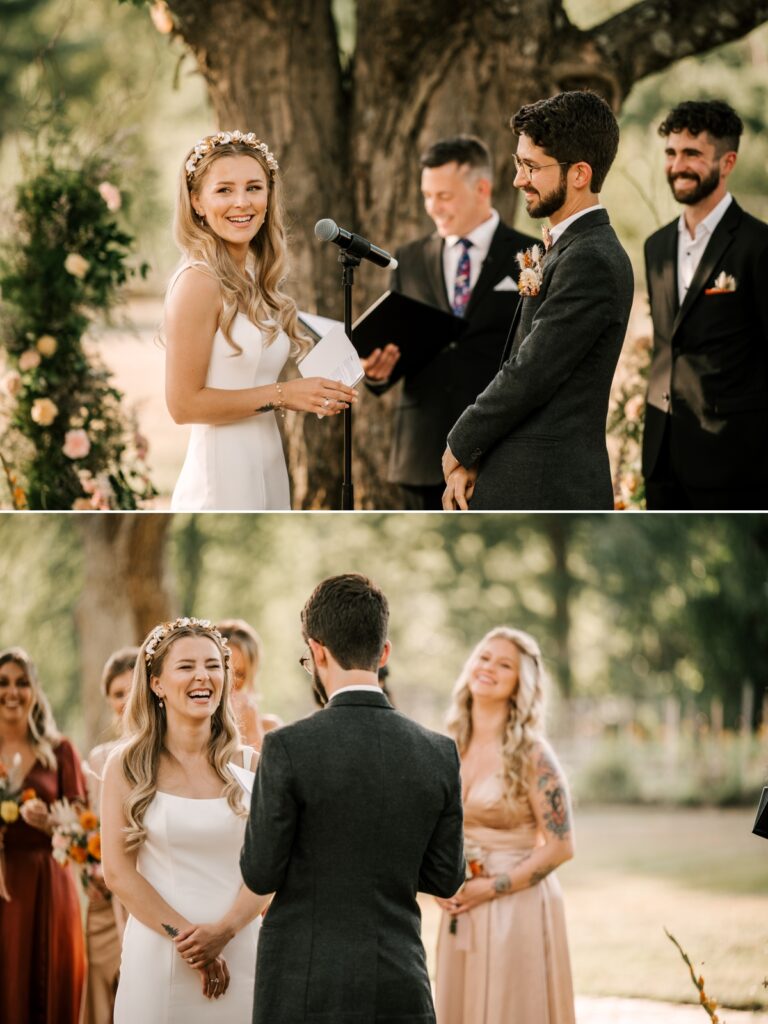 August Waterloo Village Wedding for Folded Crane Films Dress by Justin Alexander from Bridal Suite Boutique Suit from Studio Suits