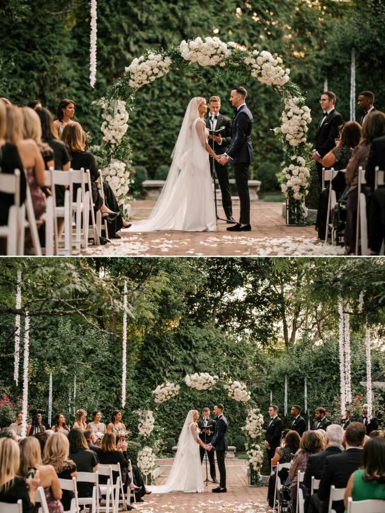 September Wedding at The Estate at Florentine Gardens Carol Hannah Dessy Group Bella Bridesmaids The Clothing Center