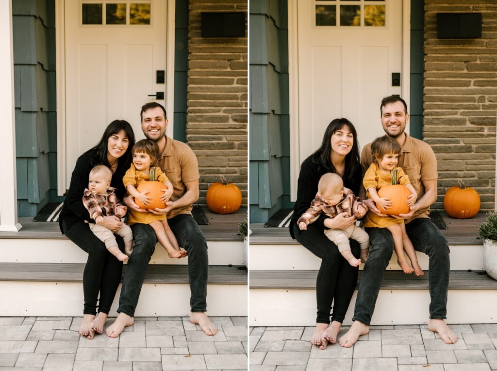 October At-Home Family Session in Sparta, New Jersey