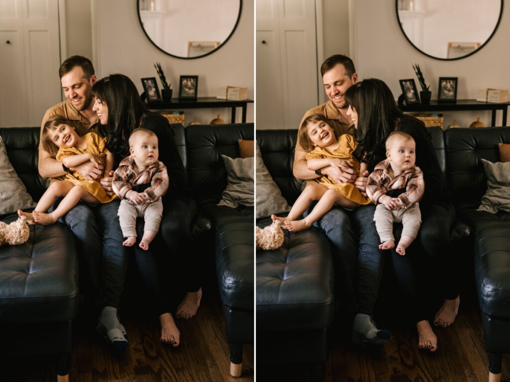 October At-Home Family Session in Sparta, New Jersey