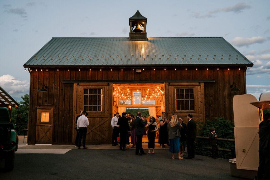 Outside the reception space at Wallenpaupack Creek Farm.