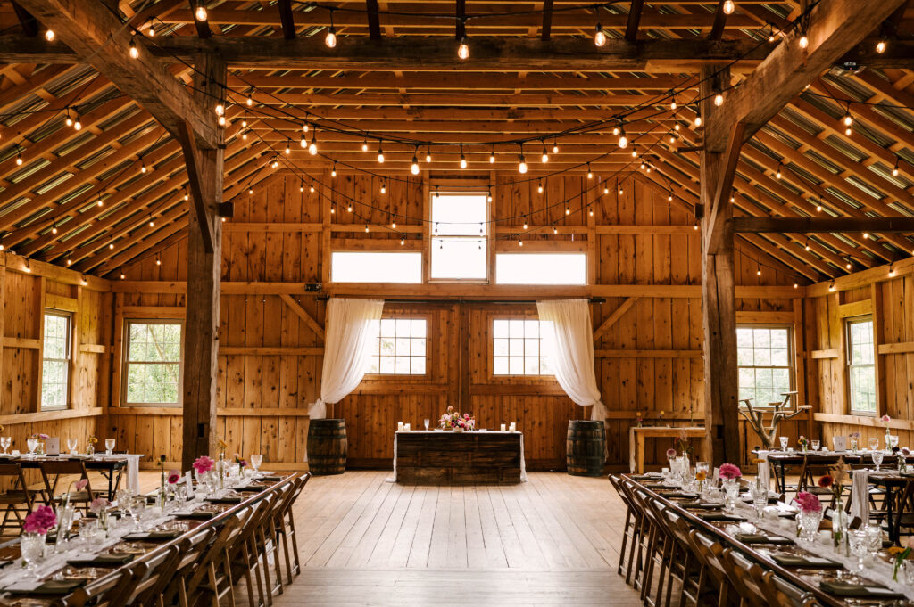 The reception space at Wallenpaupack Creek Farm.
