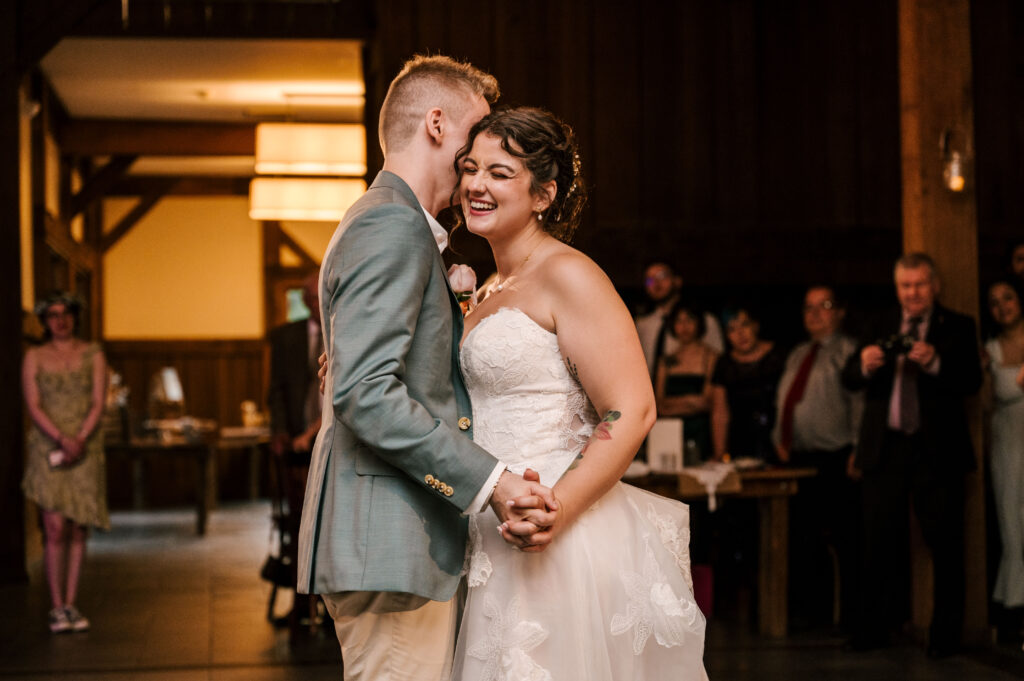 The couple's first dance as husband and wife during the reception.