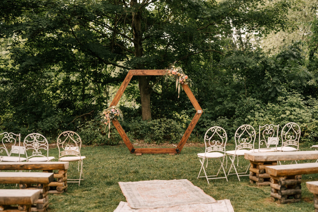 The ceremony space at Waterloo Village.