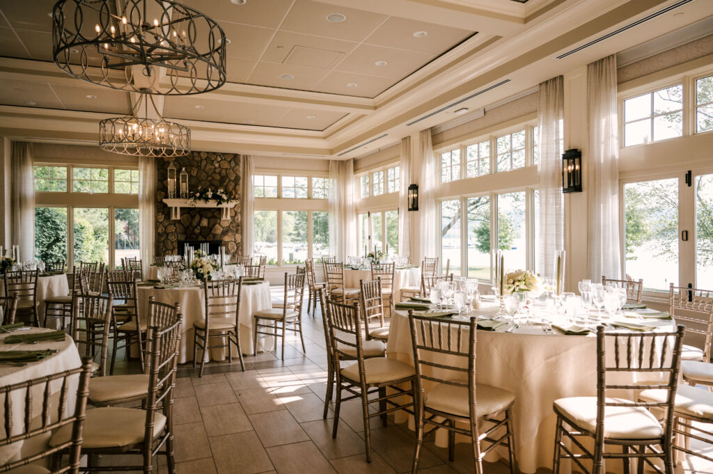 interior reception ballroom space at indian trail club