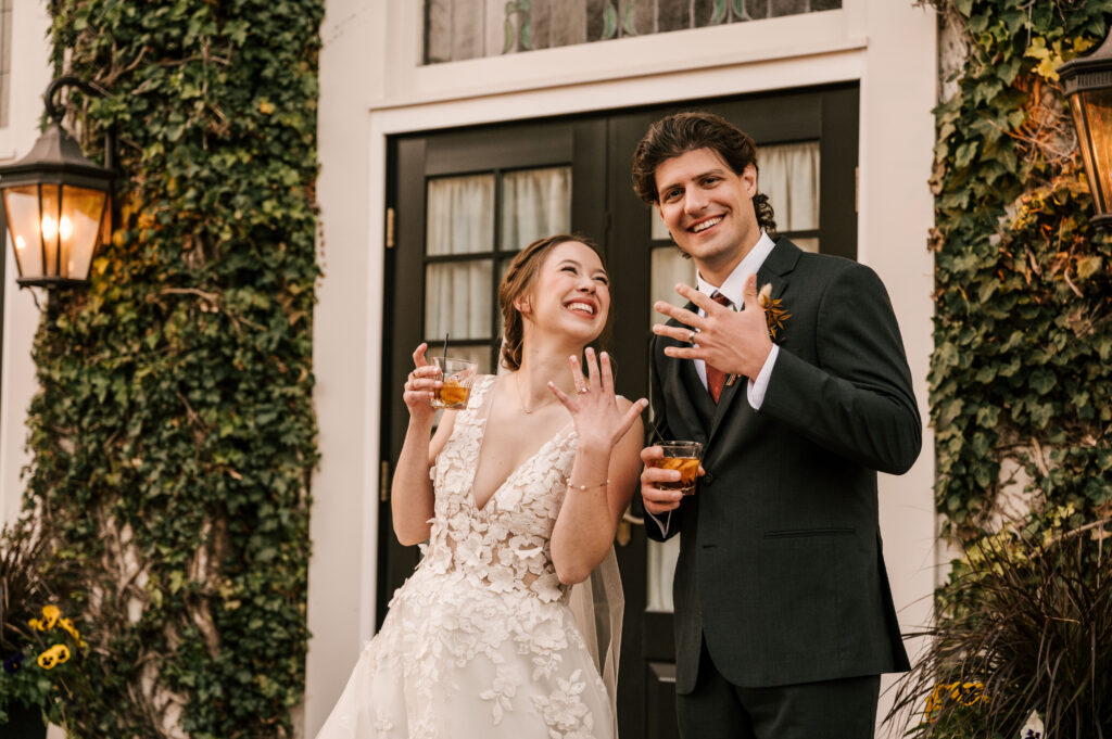 just married at david's country inn